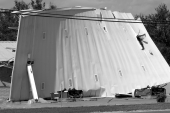 Service station damaged by Hurricane Ivan - Navarre, Florida.