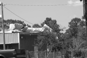 Roof damaged by Hurricane Ivan - Navarre, Florida.