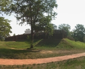 Panoramic view of fort at Mission San Luis - Tallahassee, Florida.