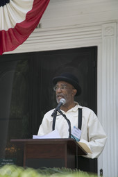 Clifton Lewis of Bartow gives keynote address during the Emancipation Day Celebration at the Knott House Museum in Tallahassee.