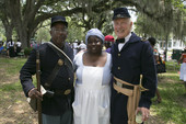 Reenactors at the Emancipation Day Celebration at the Knott House Museum in Tallahassee.