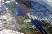 Aerial view showing a solid waste disposal facility - Brevard County, Florida