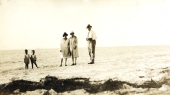 Bloyd family members on a beach near Tarpon Springs, Florida.