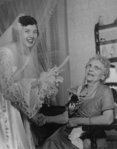Unidentified bride with Florida M. Tharin.