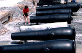 Civil War cannons at Fort Zachary Taylor - Key West, Florida