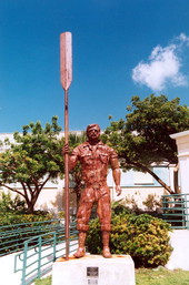 Sculpture of "Wrecker" created by George Carey's metal class at Key West High School.