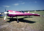 Sukhoi Su-26M Soviet aerobatic aircraft on display at EAA Fly-in - Lakeland, Florida