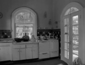 Interior view showing kitchen in the Ernest Hemingway house museum - Key West, Florida.