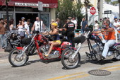 Motorcyclists riding on Main Street during Bike Week 2006 - Daytona Beach, Florida.