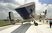 View of an aircraft on display at the Lakeland airport during the EAA Fly-In.