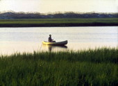 Man canoeing.