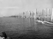 Boat moving near the Third Bay Bridge - Hillsborough County, Florida.
