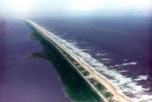 Aerial view overlooking highway A1A south of St. Augustine, Florida.