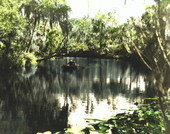A rowboat on the river