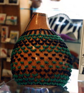 Chekere made by Eddie Osborne, housed at The Historical Museum of Southern Florida- Miami, Florida.