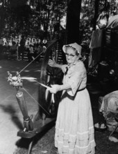 Jessie Coker spinning cotton- White Springs, Florida