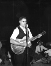 Jim Luce of Titusville playing guitar- White Springs, Florida