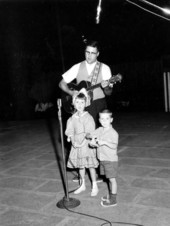 Jim Luce of Titusville with his son and daughter- White Springs, Florida