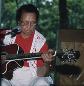 Etta Baker performs on the Old Marble Stage - White Springs, Florida .