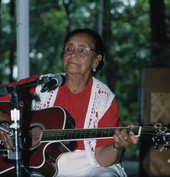 Etta Baker performs on the Old Marble Stage - White Springs, Florida .