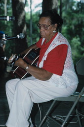 Etta Baker performs on the Old Marble Stage - White Springs, Florida .