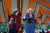 Bill Monroe performs at the Florida Folk Festival - White Springs, Florida .