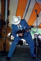 Bill Monroe performing at the Florida Folk Festival - White Springs, Florida .
