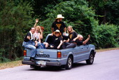 Peters Road Seven band in the back of a truck - White Springs, Florida .