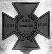 Back of a Confederate grave marker