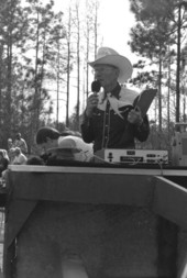 Curly Dekle calling the Macclenny Rodeo- Macclenny, Florida