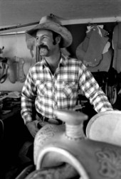 Mike Wilder in his saddle shop- Kenansville, Florida