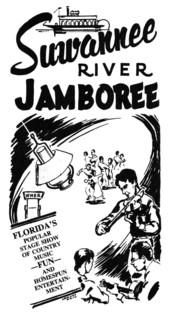 Photograph of a promotional pamphlet made for the 1985 Suwannee River Jamboree