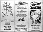Photograph of a promotional pamphlet made for the Suwannee River Jamboree- Live Oak, Florida