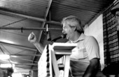 Auctioneer "Colonel" Bill Myers at work at Pioneer Auction Gallery - Jacksonville, Florida.