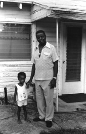 Blues and Dixieland musician W.C. Baker with his niece - Miami, Florida.
