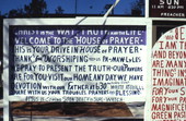 Religious sign, at House of Prayer, made by preacher Joe Lyles - Perry, Florida.