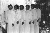 Members of the "Voices of Joy Choir" assembled for a group photograph - Homestead, Florida
