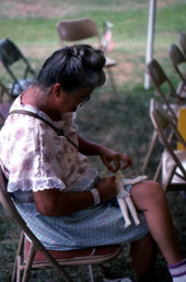 Woman making a doll at the Florida Folk Festival - White Springs, Florida