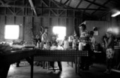 Morgan family celebrating an ethnic cracker calendar custom with food - White Springs, Florida.