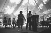 Patricia Danahy accepting the 1991 Florida Folk Heritage Award on behalf of X.L. Pellicer - White Springs, Florida.