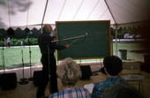 Robert Dixon giving a 7-Shaped-Note music workshop at the 1991 Florida Folk Festival - White Springs, Florida
