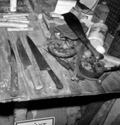 Tools used by Robert Rudd to make cypress furniture- Lake Worth, Florida