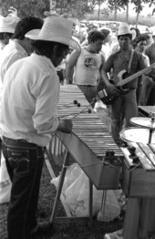 Guatemalan band performing at the Festival of San Miguel- Indiantown, Florida