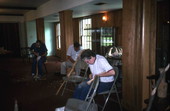 Students at Bobby Johns' cane making workshop- White Springs, Florida