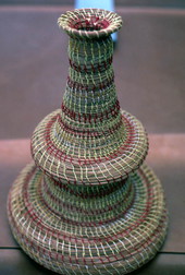 Pine needle craft made by Myrtle McCoey