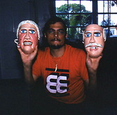 Jose Silva showing off his masks- Pembroke Pines, Florida