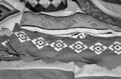 Miccosukee/Seminole patchwork made by Jennie Billie and her apprentice Minnie Bert - Miccosukee Reservation, Florida