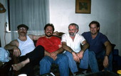 Blues guitarist Tampa Blue with apprentices Joseph Reina, David Kirby, and Michael Dodge- Tampa, Florida.