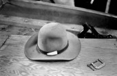 Wide-brimmed hat worn by glades skiff maker Glen Simmons- Florida City, Florida