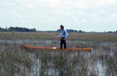Glen Simmons navigating his way through the "River of Grass" on his glades skiff- Florida City, Florida.